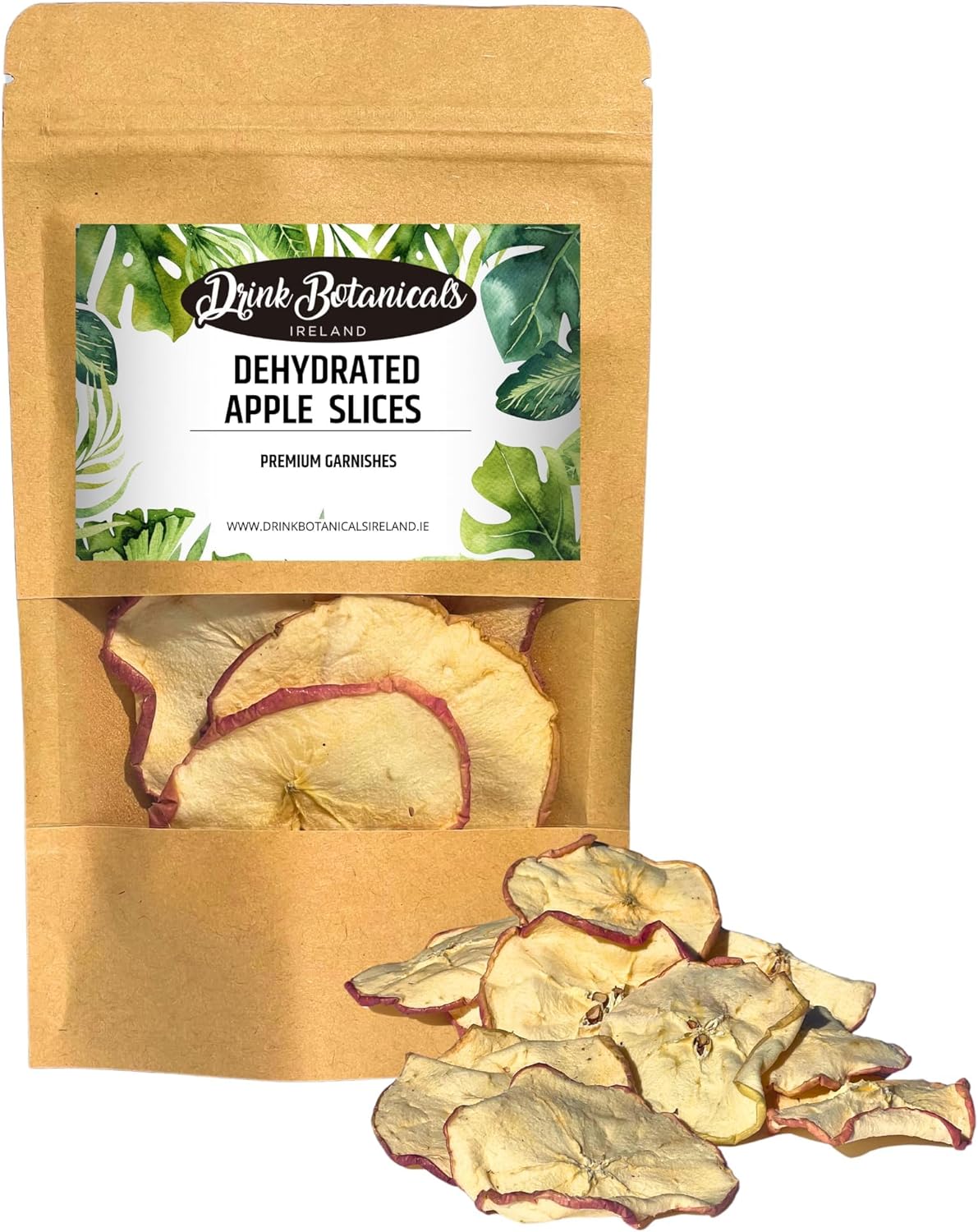 Drink Botanicals Ireland | Dehydrated Edible Dried Apple Slices | 20+Slices | 100% Natural | NonGMO,Vegan | Apples For Garnishing Cocktails, Baking, Cakes, Decoration, Wreath Making | 50 Grams, 1.76Oz