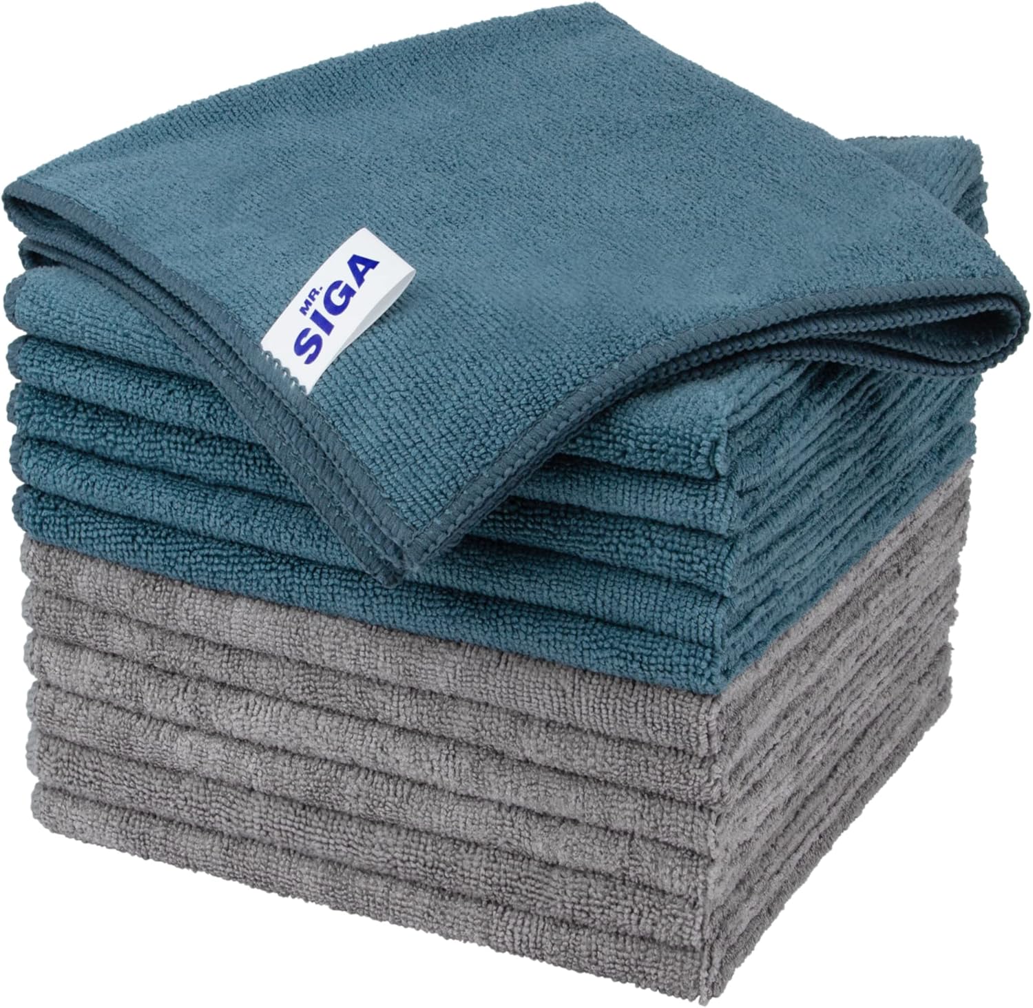 MR.SIGA Microfibre Cleaning Cloth, Pack of 12, Size: 15.7" x 15.7"