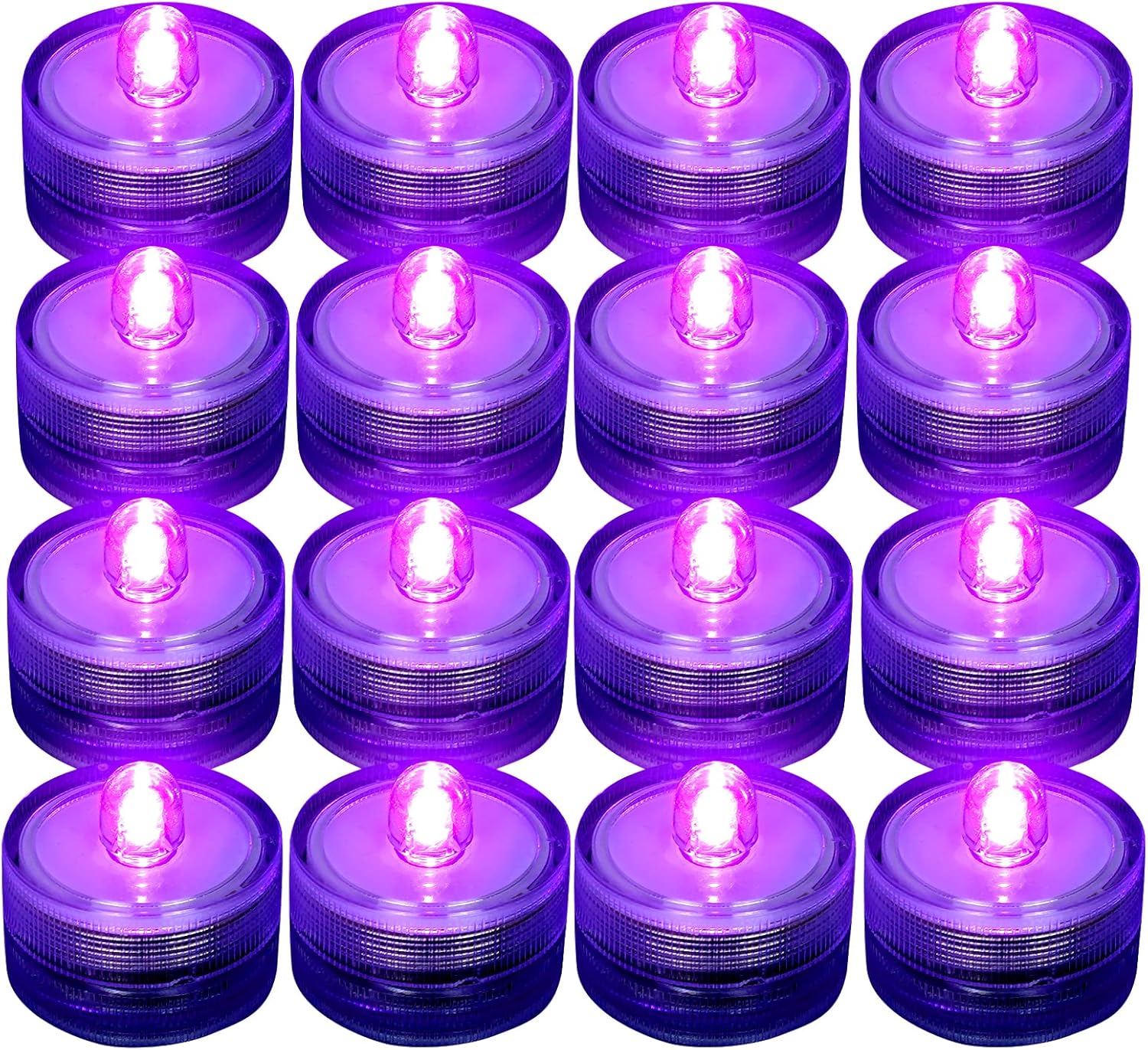 SHYMERY Submersible LED Light,Purple Waterproof Flameless Candle Tea Lights,Underwater Battery Operated Seasonal Festival Celebration Light for Table,Wedding Centerpieces, Party,Pack of 12