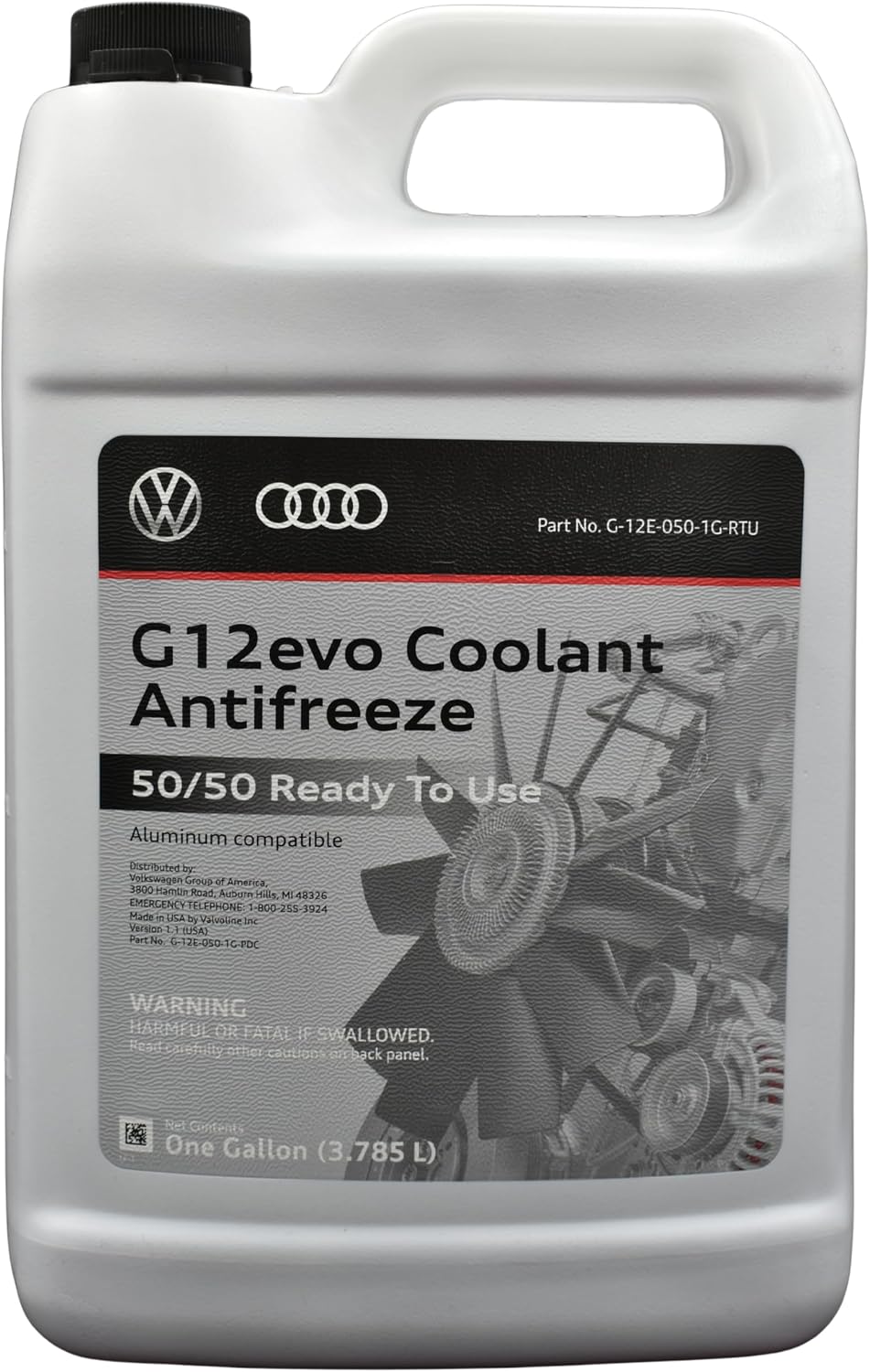 Audi Genuine G12 EVO Coolant Antifreeze, 50/50 Premixed, Ready to Use