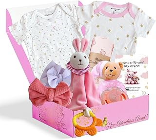 Sky Bliss Set, Baby Clothes, Baby Rattle, Baby Blanket, Swaddle, Pacifier, Gifts for New Baby Girl, Newborn Essentials, Baby Gift Set
