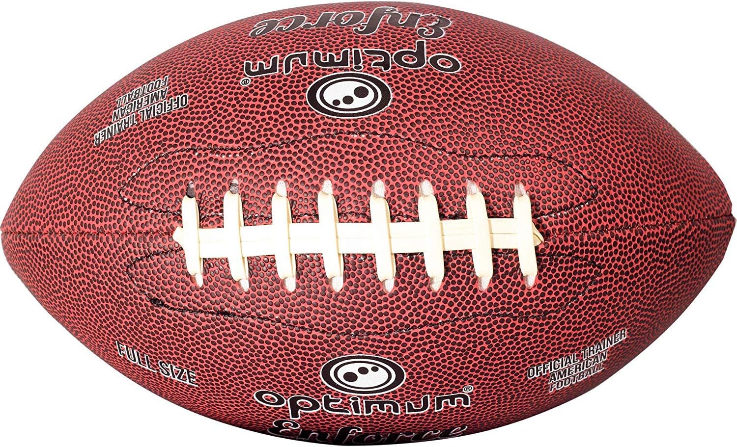 Optimum Enforce American Football – Full Size, Maroon – Natural Rubber Grip Surface, Durable Tyre Grip Finish – Ideal for Training & Matches