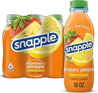 Snapple Strawberry Pineapple Lemonade, 16 fl oz bottle, 6 pack