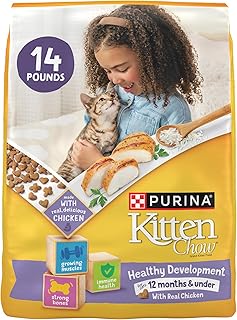 Purina Kitten Chow Kitten Food Healthy Development with Real Chicken Dry Kitten Food - 14 lb. Bag