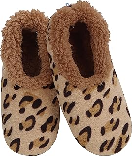 Snoozies Sherpa-Lined Slipper Socks for Women - Fuzzy, Cute, and Cozy Slippers for Women with Non-Slip Sole - Ladies Slipper Socks
