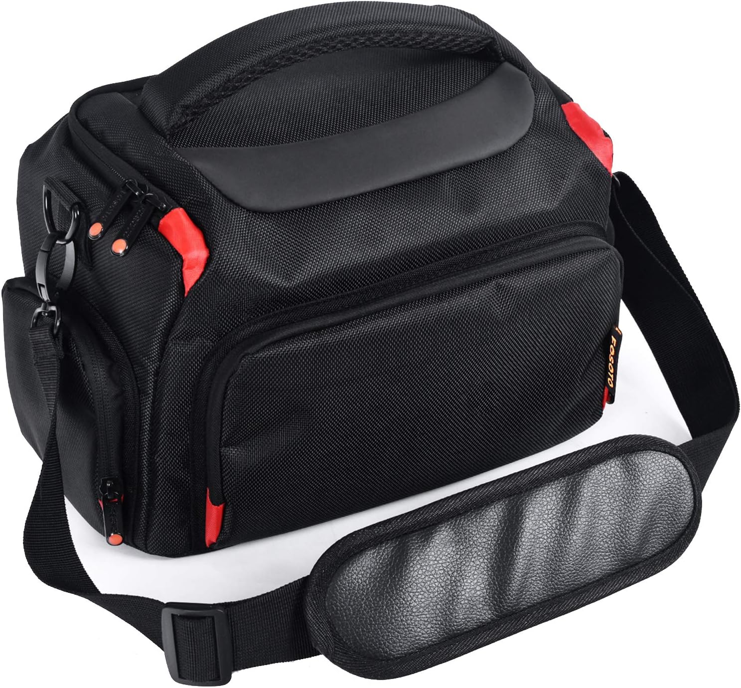 FOSOTO Waterproof DSLR Camera Case Bag Large Capacity Compatible for Nikon D3500 D3400 D5600 D7500 D850, Canon EOS 2000D 4000D 80D 750D 7D Mark II Shockproof Camera Carry Bags Cases