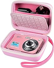 Carrying & Protective Case for Digital Camera, AbergBest 21 Mega Pixels 2.7" LCD Rechargeable HD/Kodak Pixpro/Canon PowerShot ELPH 180/190 / Sony DSCW800 / DSCW830 Cameras for Travel-Pink