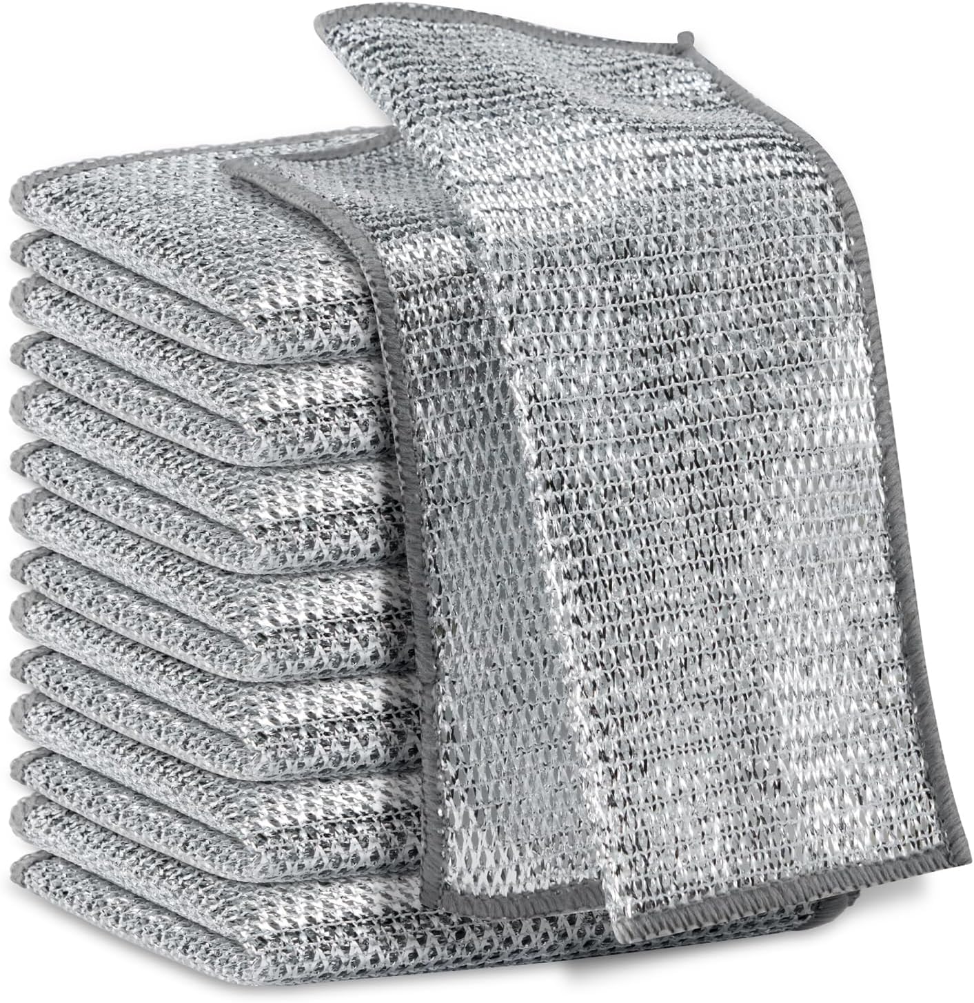 Multifunctional Non-Scratch Wire Dishcloth - Steel Wire Dish Towel for Wet and Dry Wire Dishcloth for Dishes Sinks Counters Tops of Stoves(5)