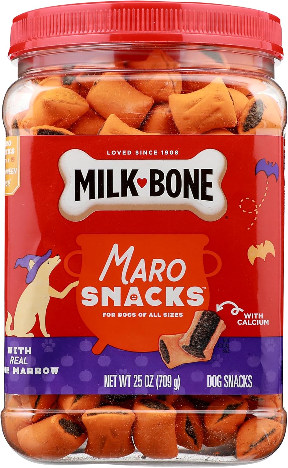 Milk-Bone MaroSnacks Dog Snacks, Halloween Dog Treats, 25 oz. Canister