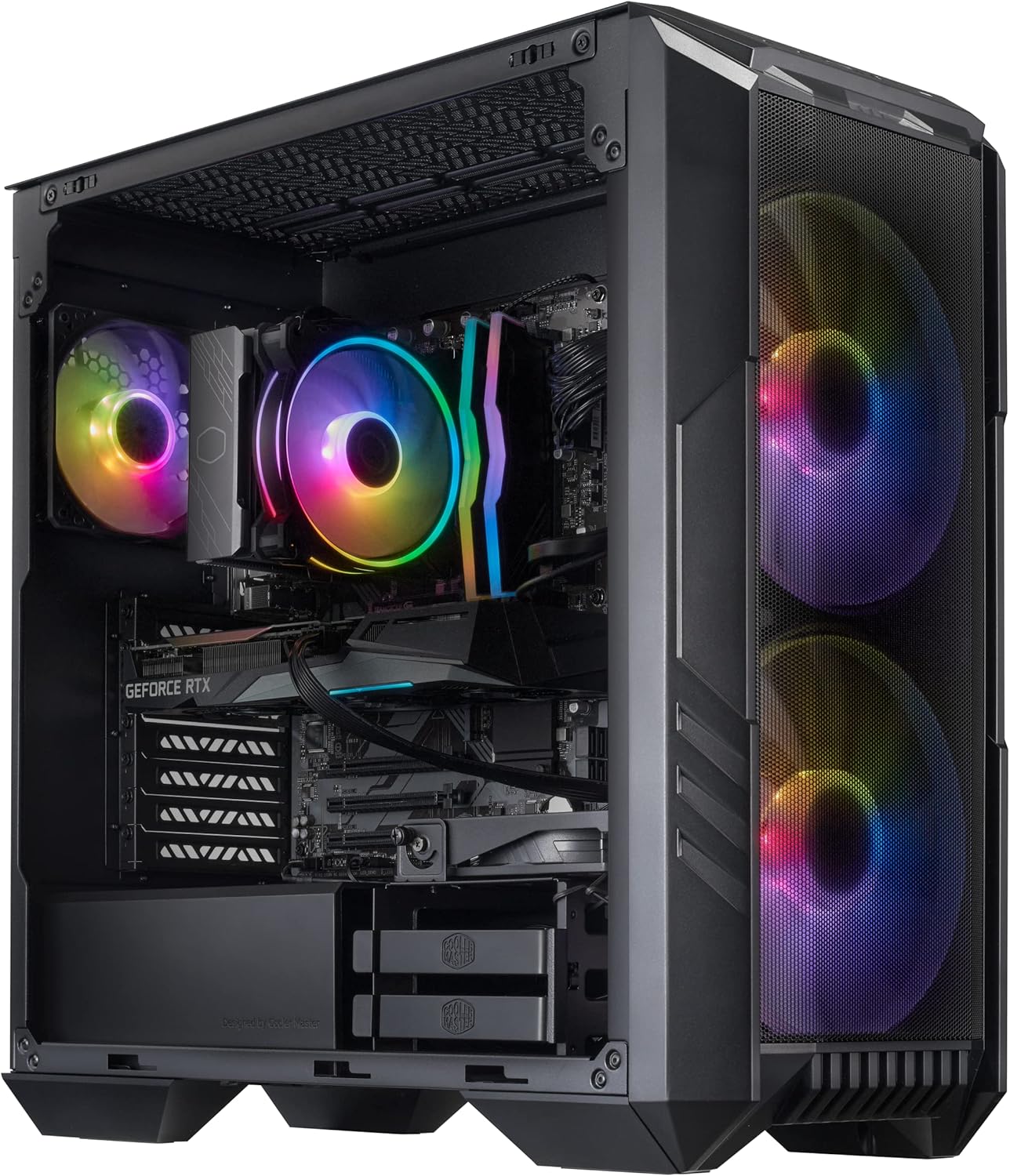 Cooler Master HAF 5 Pro High Performance Gaming PC - Intel i7 12700F - NVIDIA GeForce RTX 4060 Ti - 16GB DDR4 3200MHz - 1TB M.2 NVMe SSD – WiFi - Windows 11 - Desktop Computer