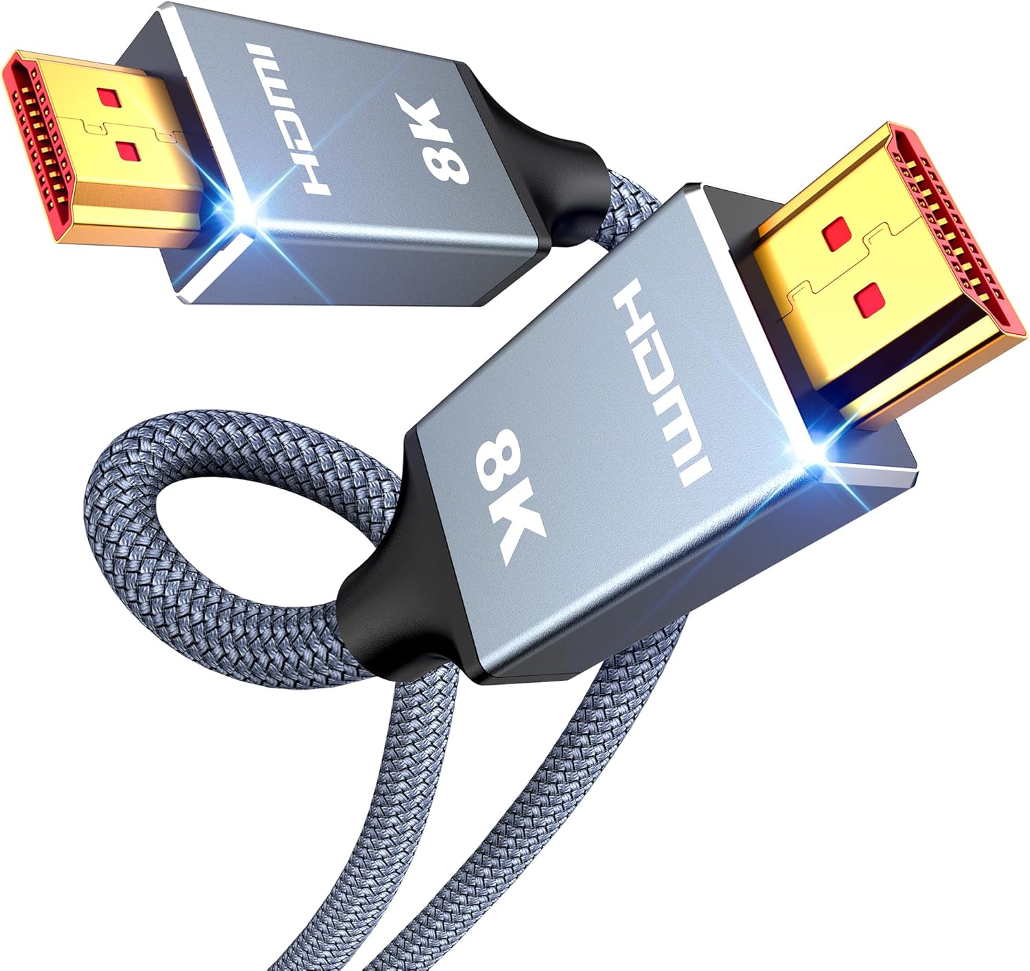 Capshi 8K 4K@120Hz HDMI Cable 2.1, 6.6ft/2M High Speed HDMI Cord for TV, PS5, PS4, Xbox, Monitor, 8K@60Hz, 2K@240Hz, HDCP 2.2&2.3, 48Gbps Support HDR, eARC, DTS:X, HDCP 2.2 & 2.3