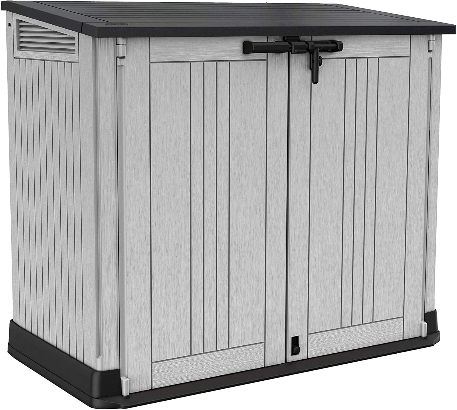 Keter Store it Out Nova Outdoor Garden Storage Shed, 32 x 71.5 x 113.5 cm, Light Grey with Dark Grey Lid