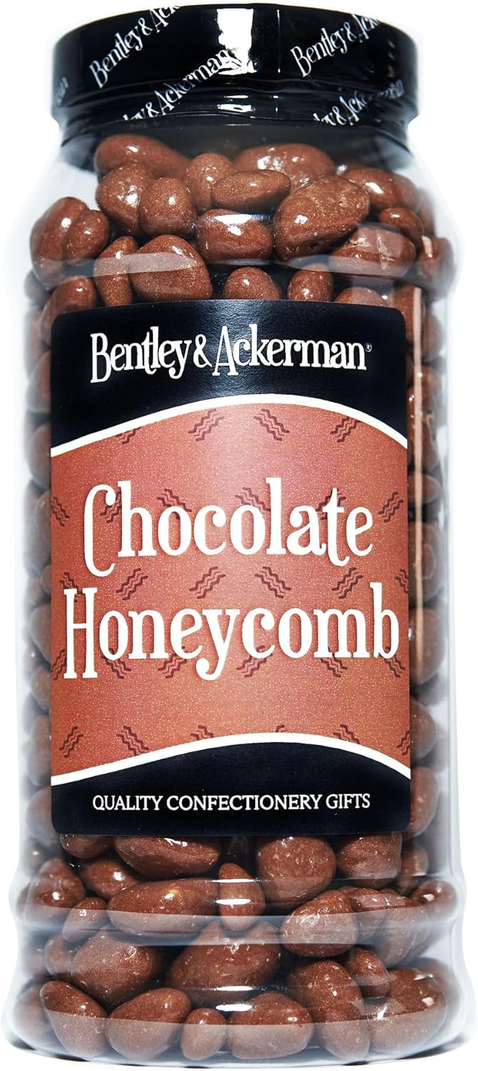 Chocolate Honeycomb - (605g) Original Chocolate Honeycomb – Perfect for Gifting & Sharing in a Gift Jar by Bentley & Ackerman Sweet Shop.