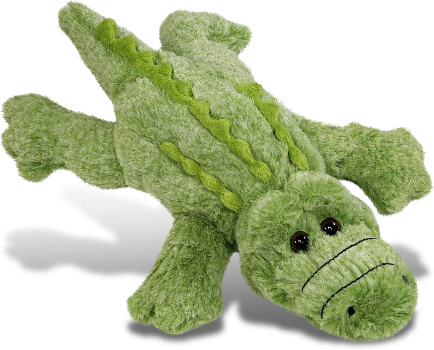 DolliBu Alligator Stuffed Animal - Super Soft Stuffed Animal Alligator Plush, Wildlife Green Plush Toy Gift for Kids and Adults - 12 Inches
