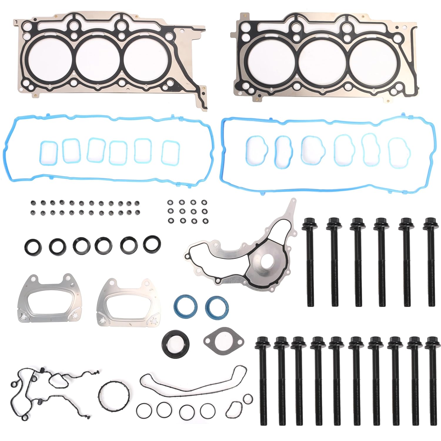Head Gasket Set Head Bolts 3.6 Pentastar for Chrysler 200/300, for Dodge Avenger/Challenger/Charger/Journey/Grand Caravan/Durango/for Ram 1500 for Jeep Wrangler/Grand Cherokee 3.6L HS26541PT