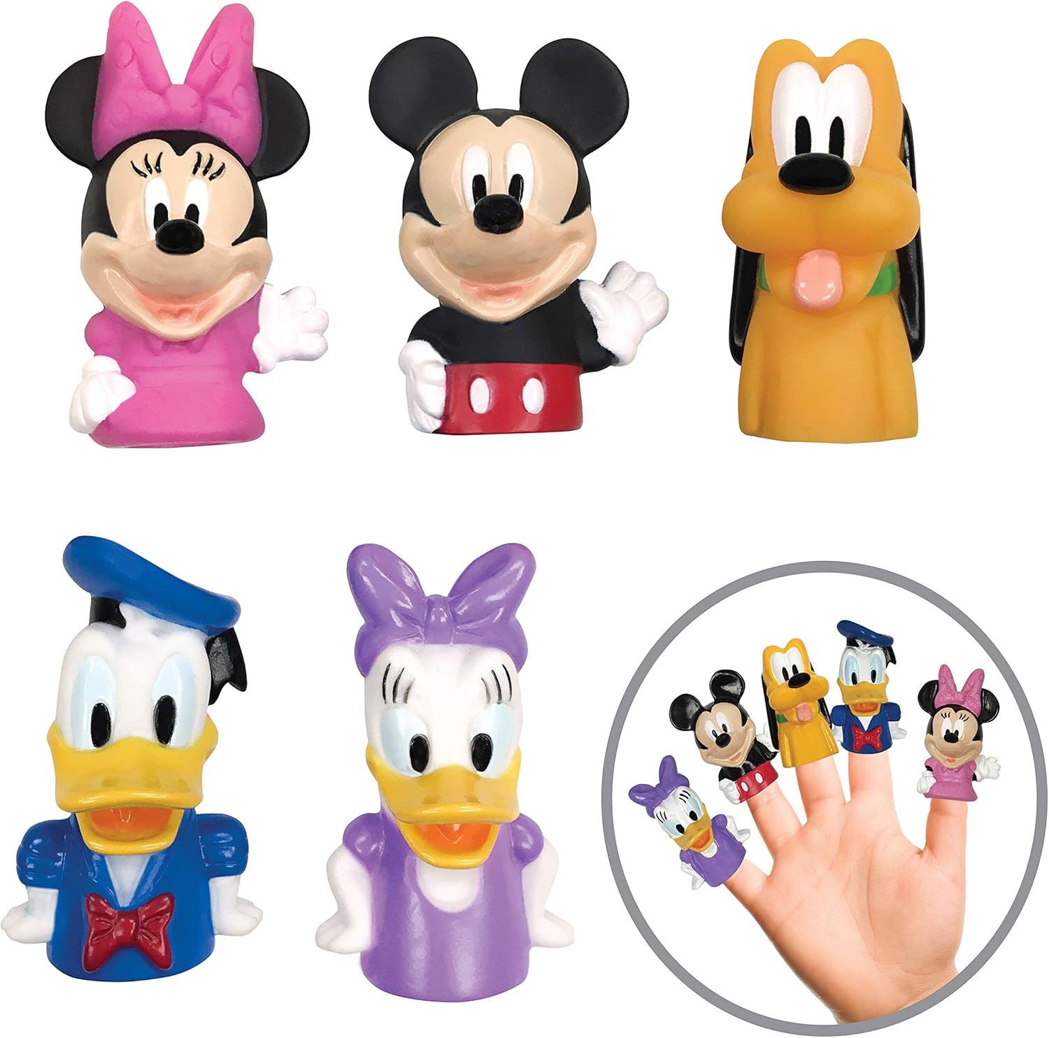 Disney Mickey Mouse & Friends Finger Puppets - Party Favors, Educational, Bath Toys