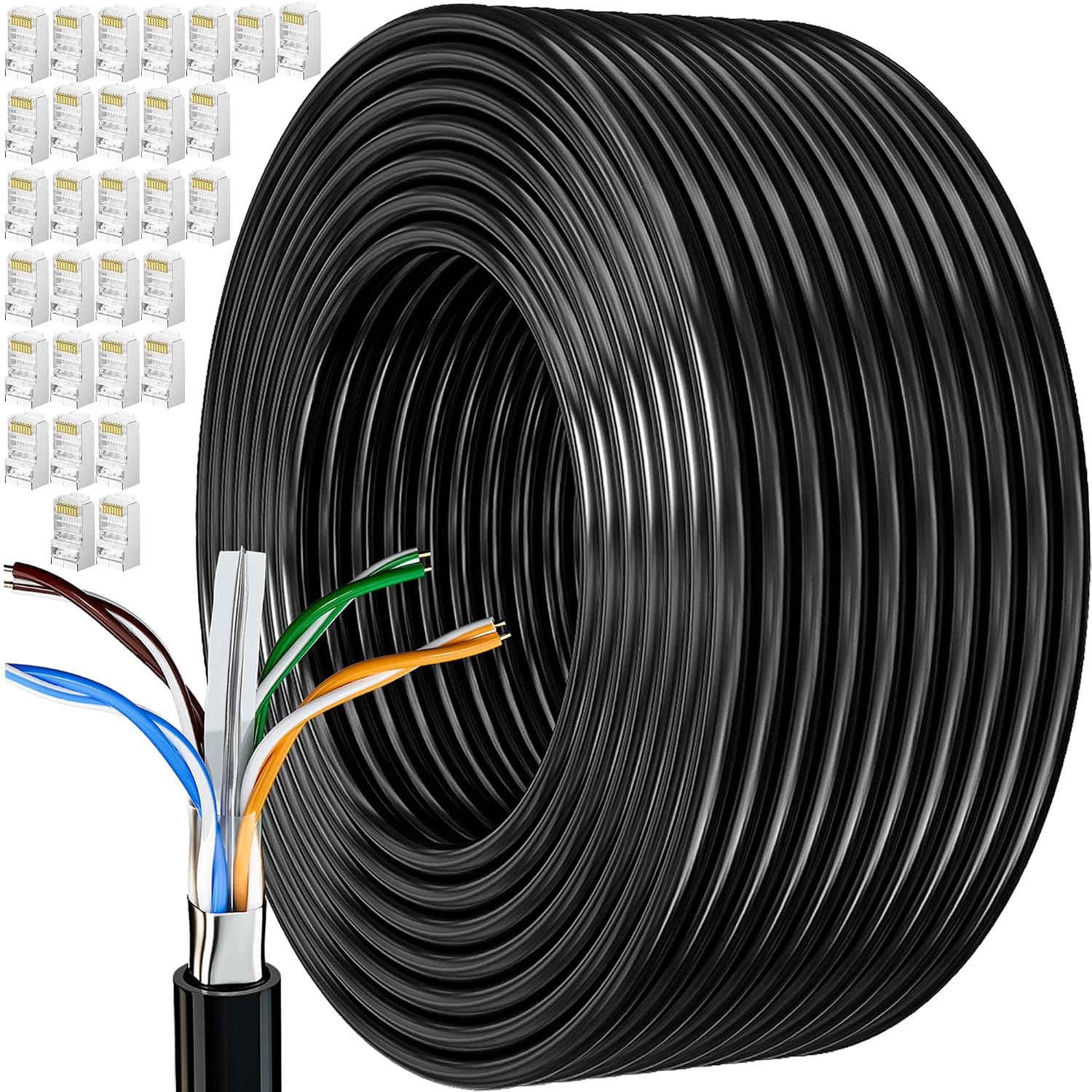 MEIPEK Cat 6 Ethernet Cable 150m Shielded FTP 23AWG High-Speed LAN