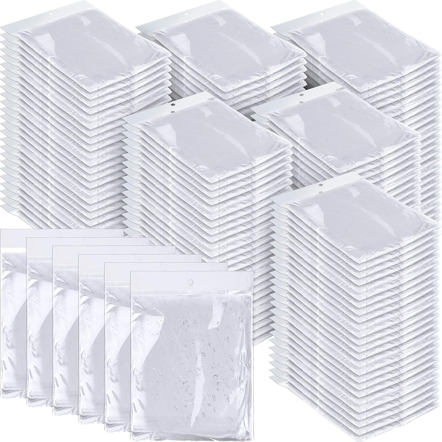 Handepo 100 Pack of Adult Rain Ponchos with Hood Disposable Plastic Rain Ponchos Bulk Emergency Raincoat for Men Women Adult