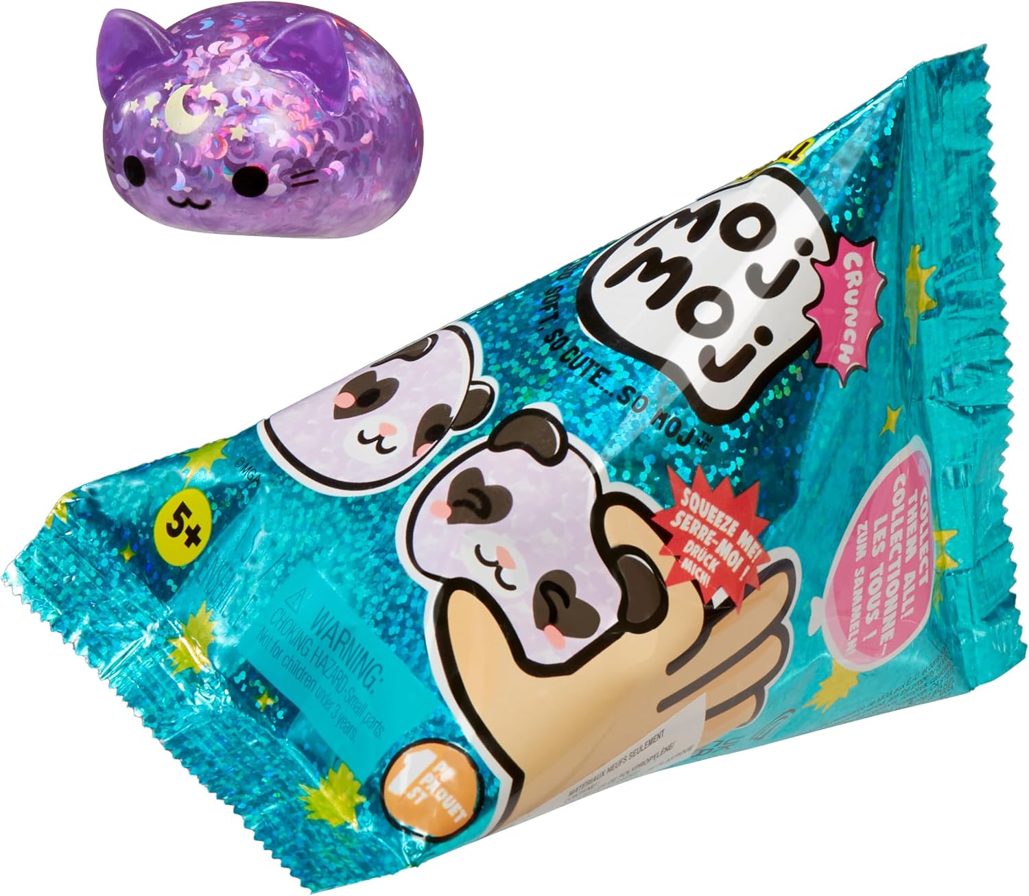Moj Moj The Original Crunch Series 1 - Collectible Figure, Blind Packaging, Sensory Toy, Easter Basket Stuffers, Party Favours for Kids Ages 5+, Violett