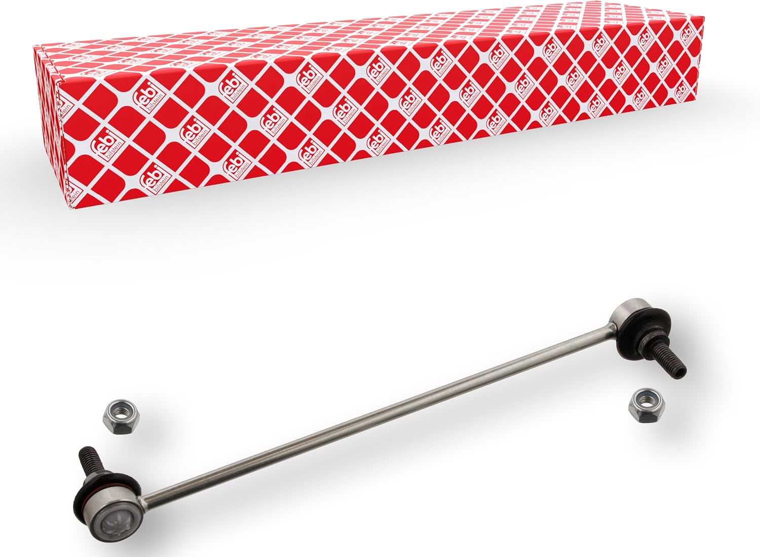 febi bilstein 22481 Stabiliser Link with lock nuts, pack of one, silber