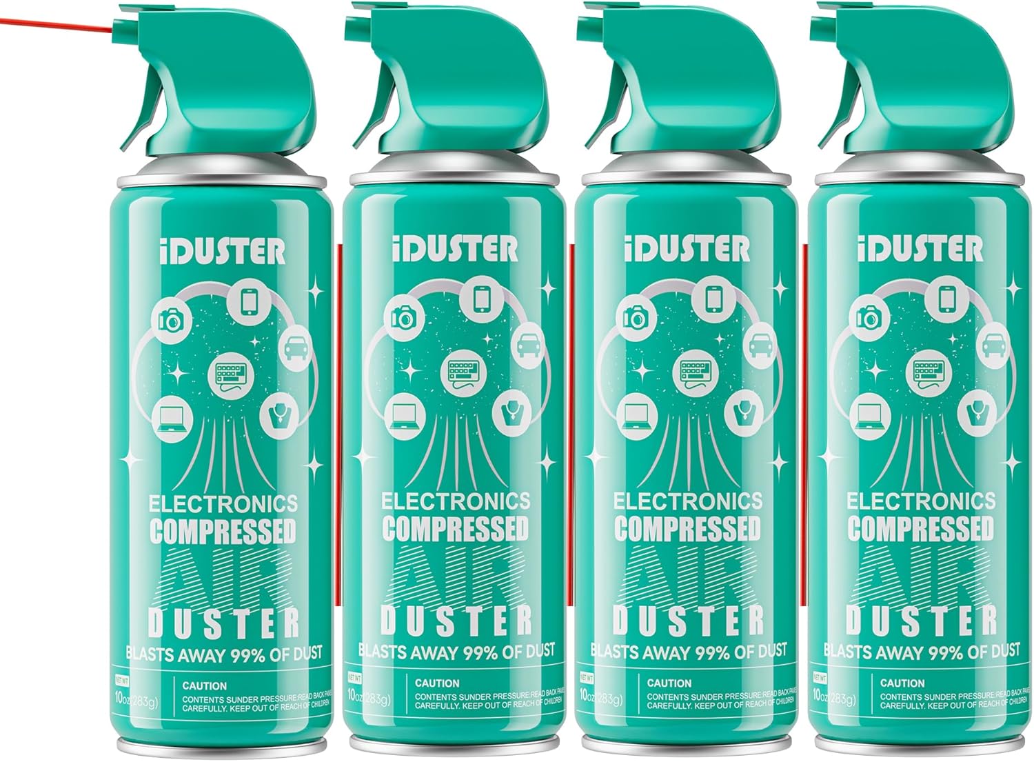 iDuster Compressed Air Duster Disposable, 4-Pack