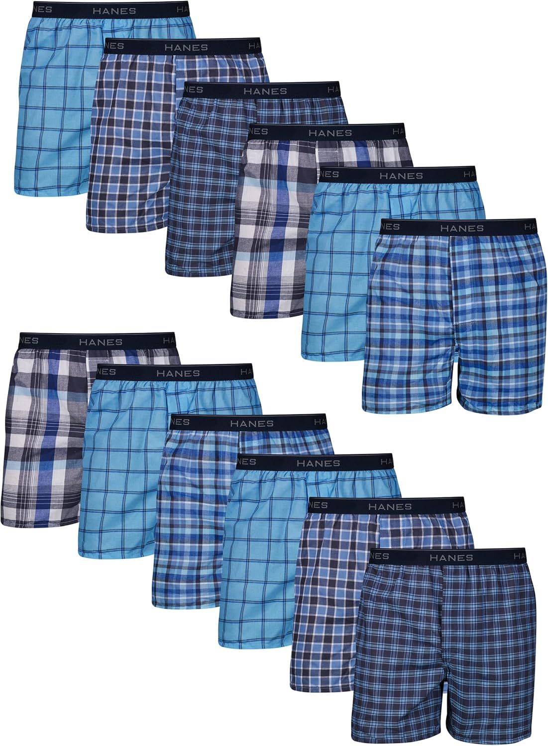 Hanes Pack, Cool & Breathable Cotton Underwear, Moisture-Wicking Boxers for Men