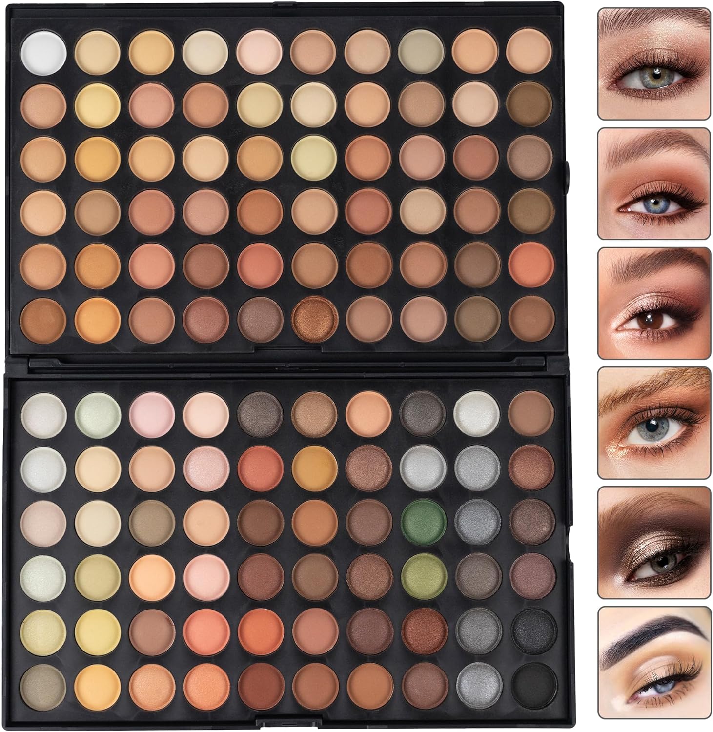 LaRoc 120 Nude Eyeshadow Palette Makeup Set, Professional MUA Eye Shadows, Naked Eyeshadow Palette for Warm, Smoky, Natural, and Matte Eye Shadow Tones