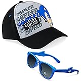 Sonic The Hedgehog Baseball Cap and Kids Sunglasses Summer Holiday Accessories Set Adjustable Strap Boys Cap 100% UV Protection Kids Sunglasses Sonic Gifts for Boys Multicolor