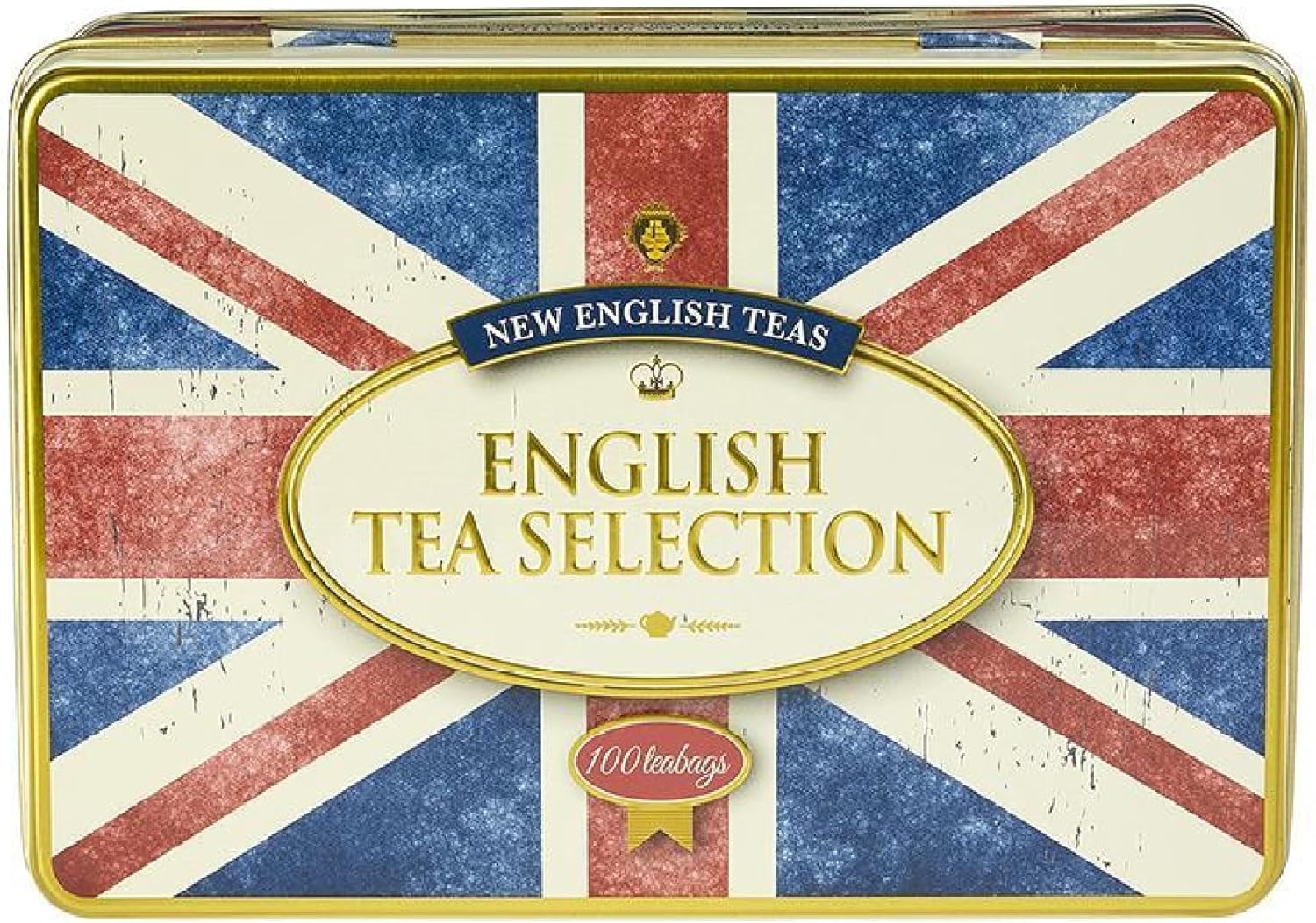 New English Teas Union Jack Tea Tin with 100 teabag selection