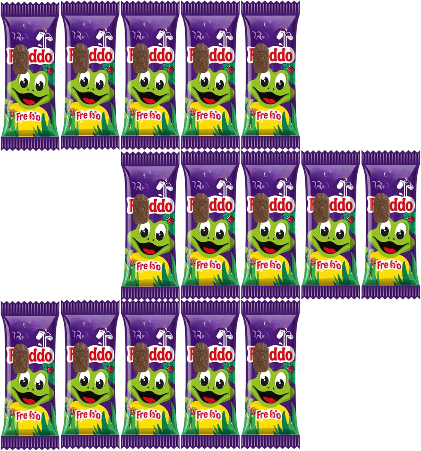 Chocolate Bars 15 Multipack - Fredo Frog Chocolate Bars 18g x 15 - Milk Chocolate Treats in a Fun-Sized Multipack, Ideal for Snacking, Gifting, and Sharing