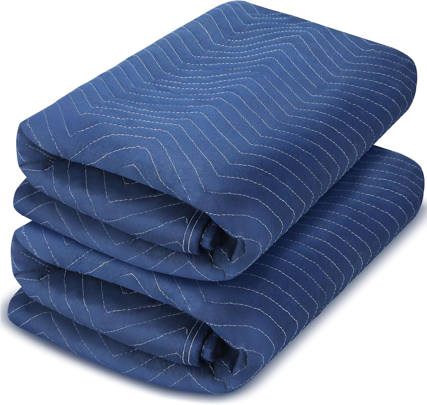 Peryiter 2 Pack 96'' x 80'' Extra Large Moving Blankets 4.4 lb Heavy Duty Moving Pads Moving and Packing Blankets Thick Quilted Shipping Furniture Blankets for Furniture Artwork Floor, Royal Blue