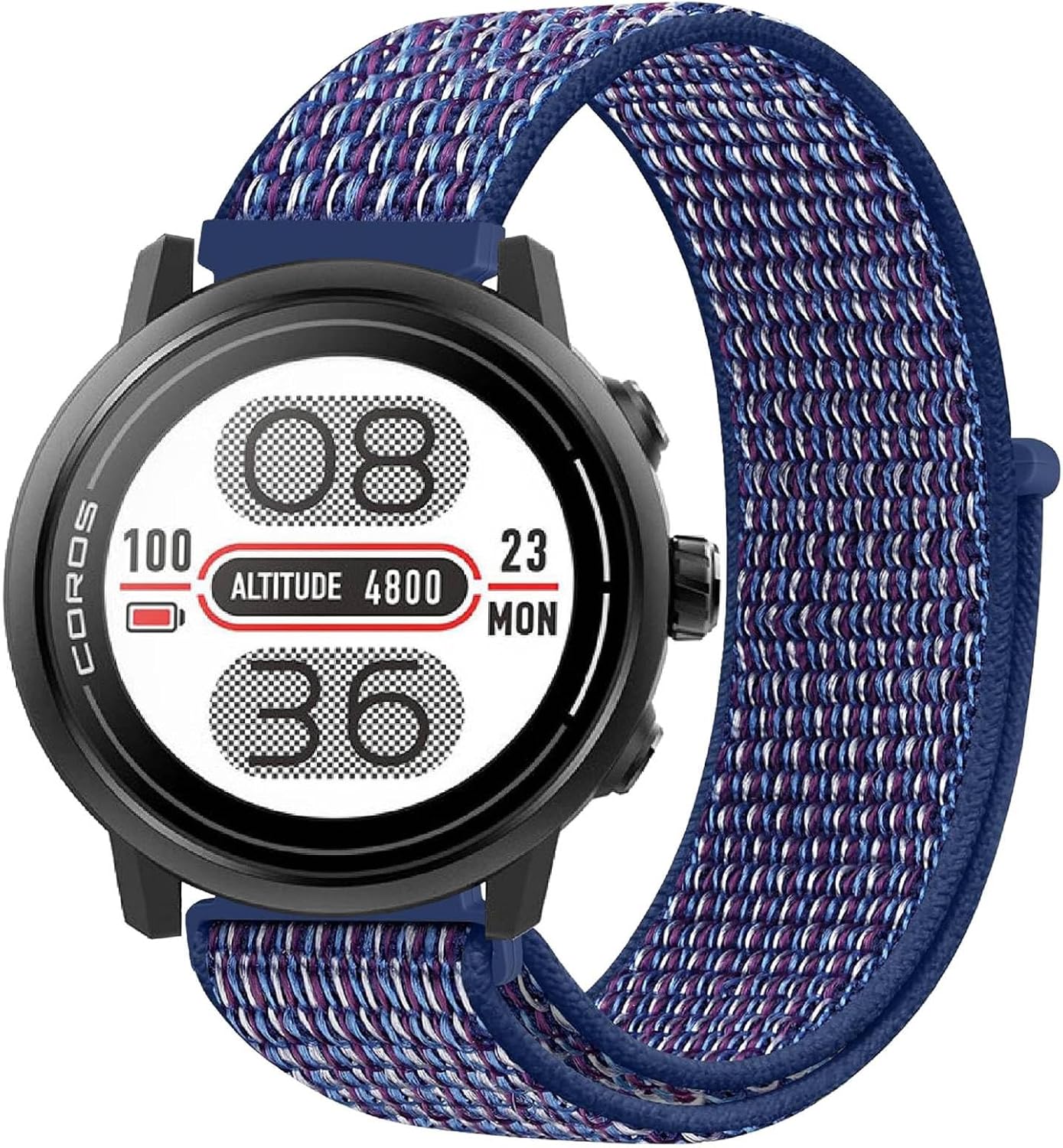 GIOPUEY Nylon Strap Compatible with COROS Apex 2, 20mm Flexible Braided Sport Loop Strap Replacement, Breathable Nylon, Men Women