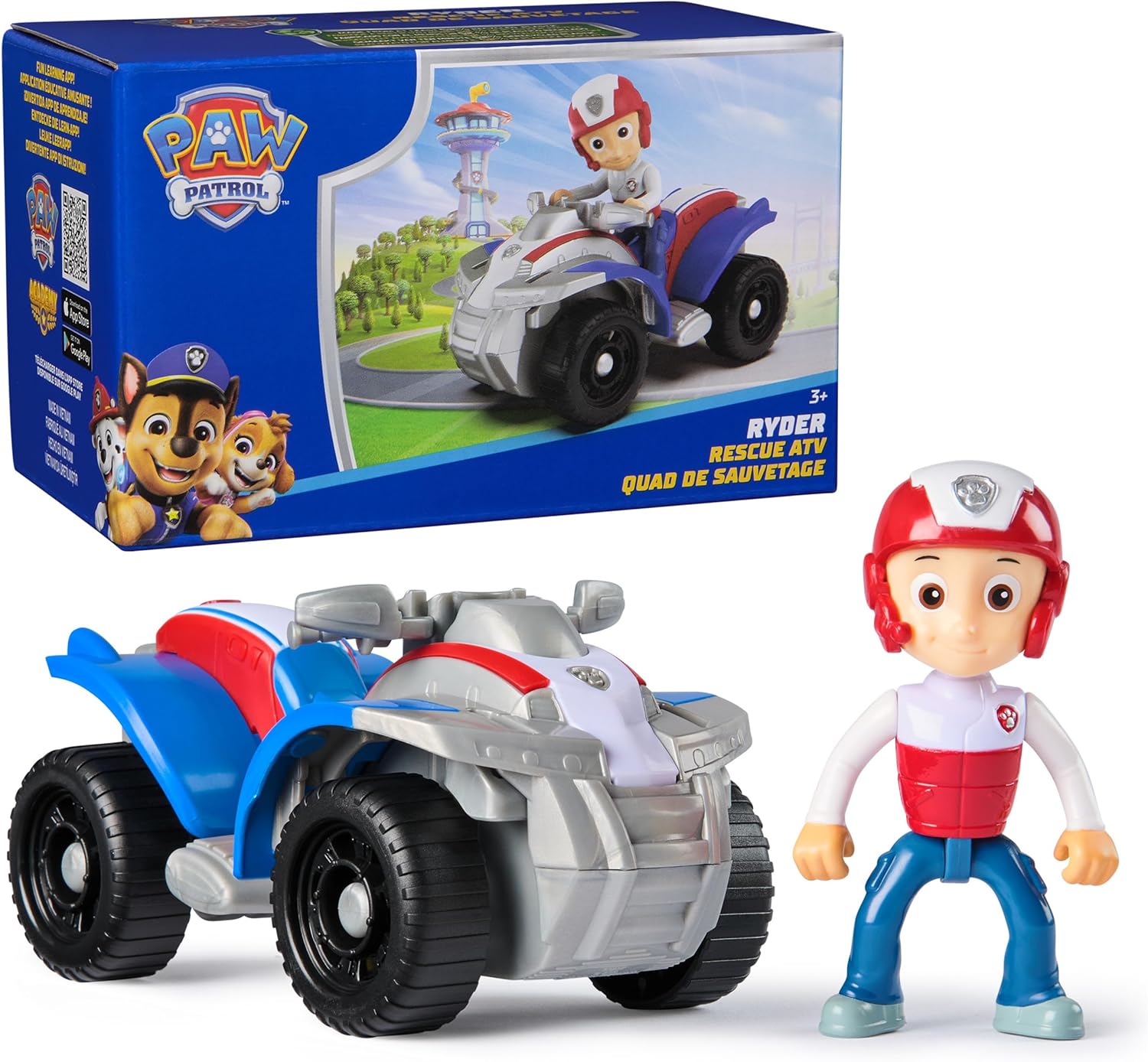 Paw Patrol, Ryder’s ATV Toy Vehicle with Collectible Action Figure, Sustainably Minded Kids Toys for Boys & Girls Ages 3 and Up