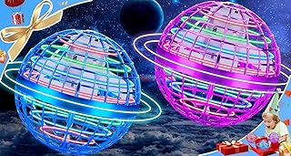 Flying Orb Ball 2 Pack,Magic Hand Controlled Mini Drone Fly Orb Hover Ball Toy,Galactic Fidget Spinner Flying Orb,Cool Toys Gift for 6 7 8 9 10+ Year Old Boys Girls Toys(Blue & Purple)