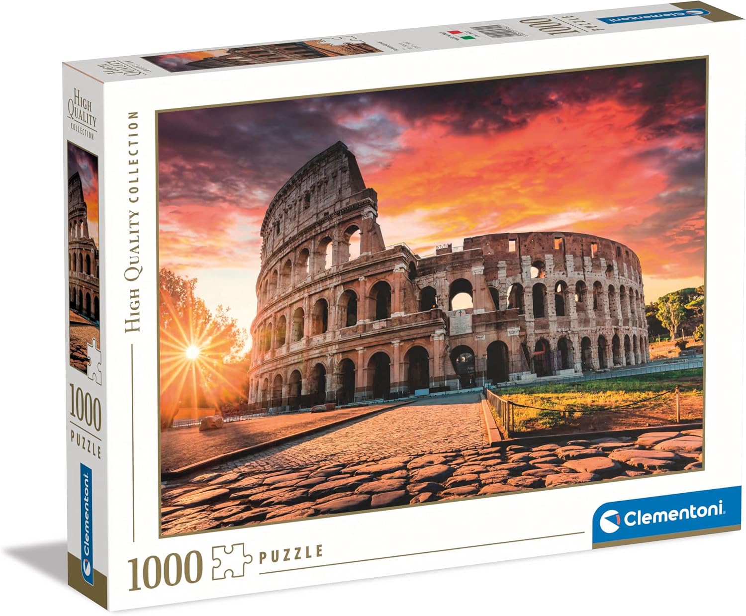 Clementoni Collection-Roman Sunset-1000 Pieces, Puzzle Roma, Horizontal, Fun for Adults, Made in Italy, Multicoloured, 39822