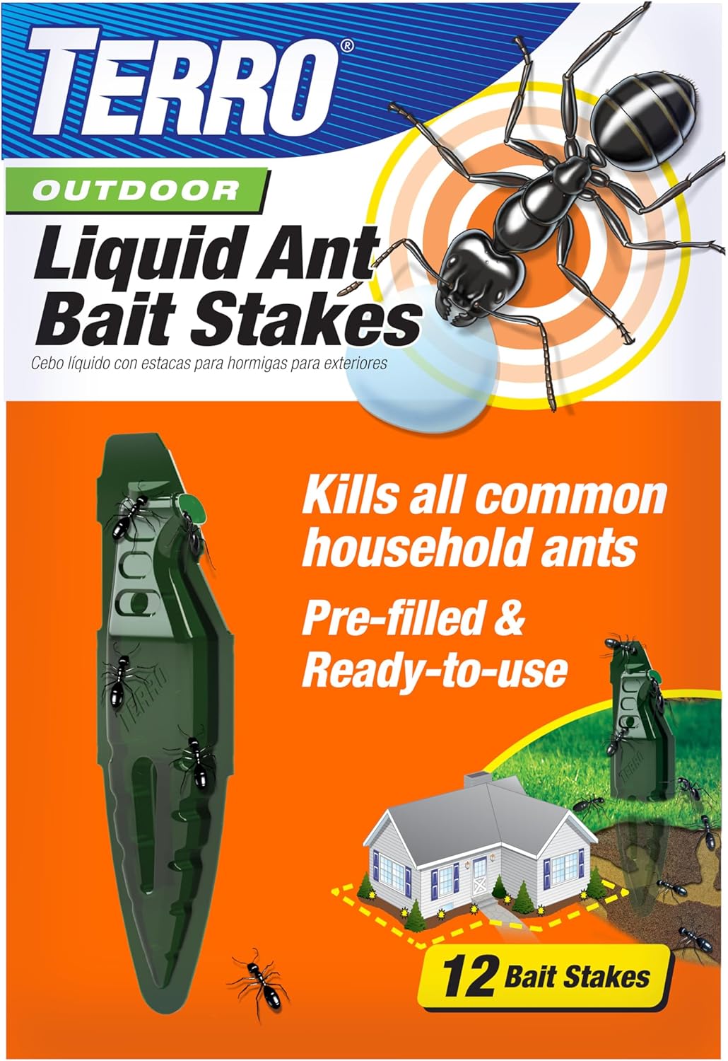 TERRO Liquid Ant Baits - T1813 - Outdoor Ready-to-Use Terro Ant Traps - Pack of 12 Liquid Traps