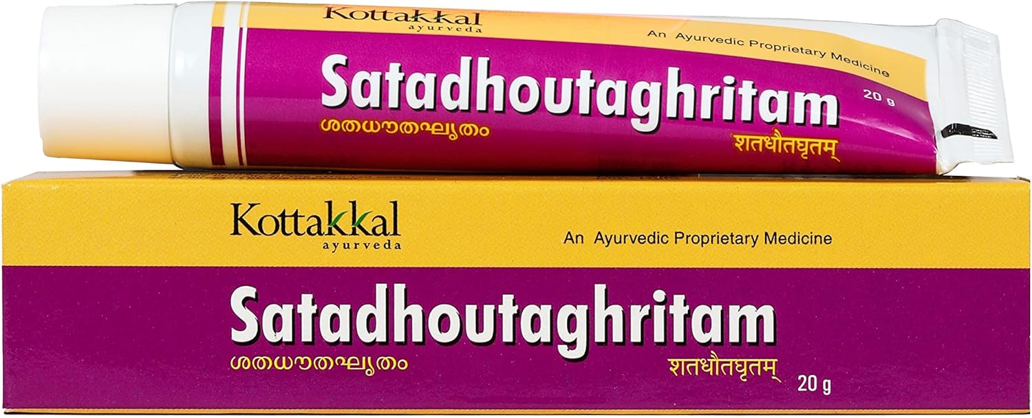 Kottakkal ayurveda® Satadhouta Ghritam - 20gm (Lami Tube), Improves Healthy Skin (Pack of 2)