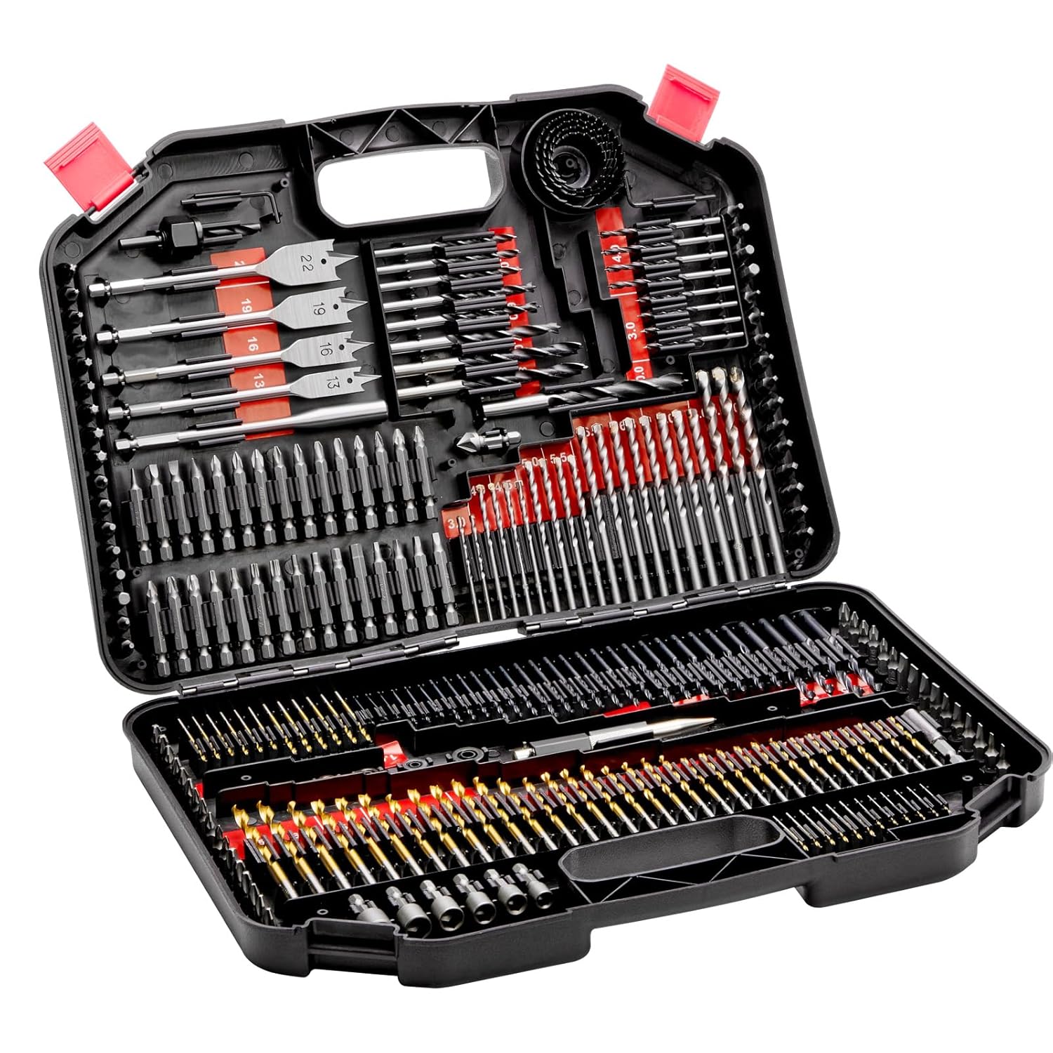 VEVOR Drill Bit Set, 246 Pieces Drill and Driver Bit Set, Screwdriver Bit Set Suitable for Wood Metal Cement Drilling and Screw Driving, Drill Bit Sets Combo Kit Assorted in Organized Carrying Case