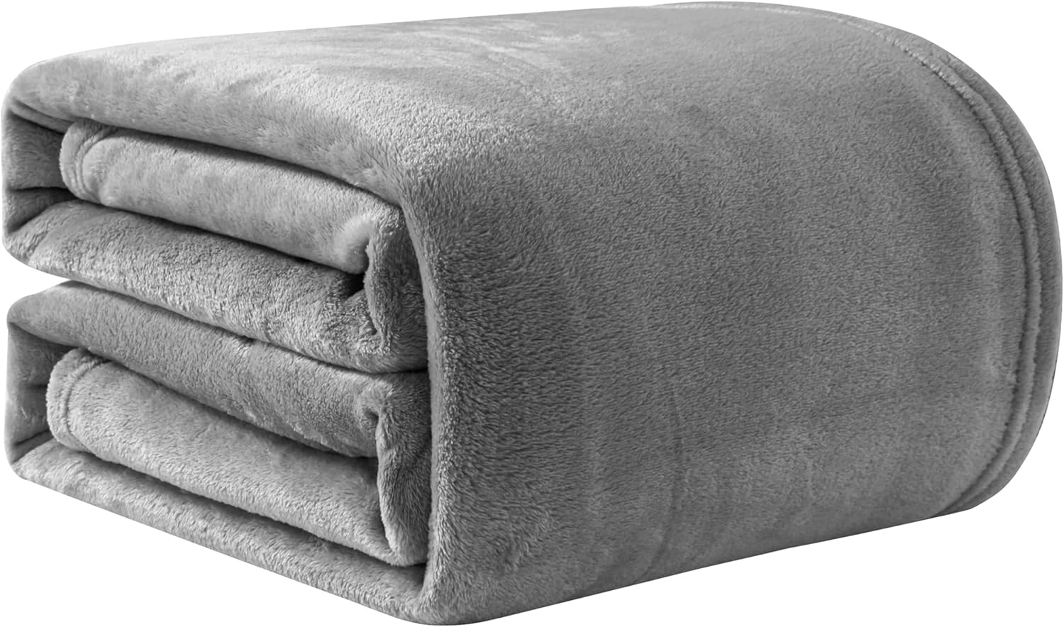 Good Nite Fleece Blanket Fluffy Throw Blankets Flannel Warm Soft Throw For Sofa Couch Bedspread Machine Washable (Grey, Double)