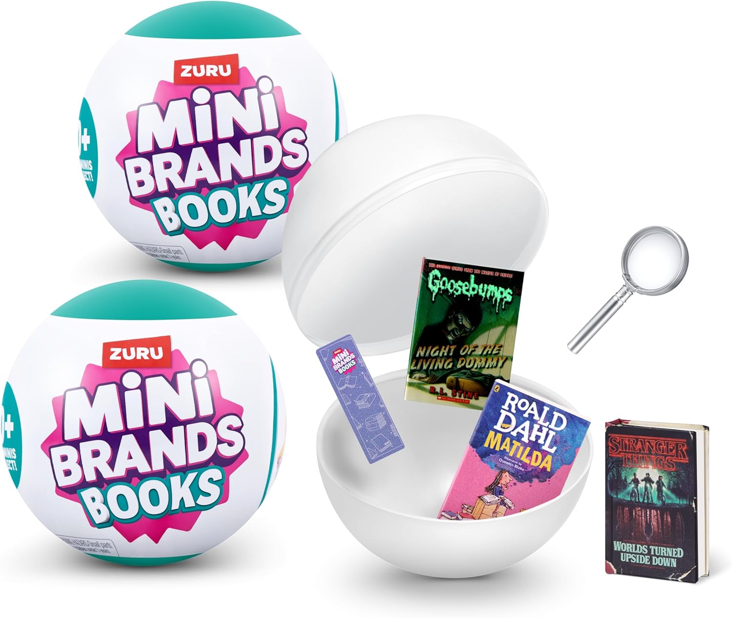 Mini Brands Books (2 Pack) by ZURU Real Miniature Book Brands Collectible Toy, Capsules of 5 Mystery Miniature Books with Real readable Pages and Accessories for Kids, Teens, Adults