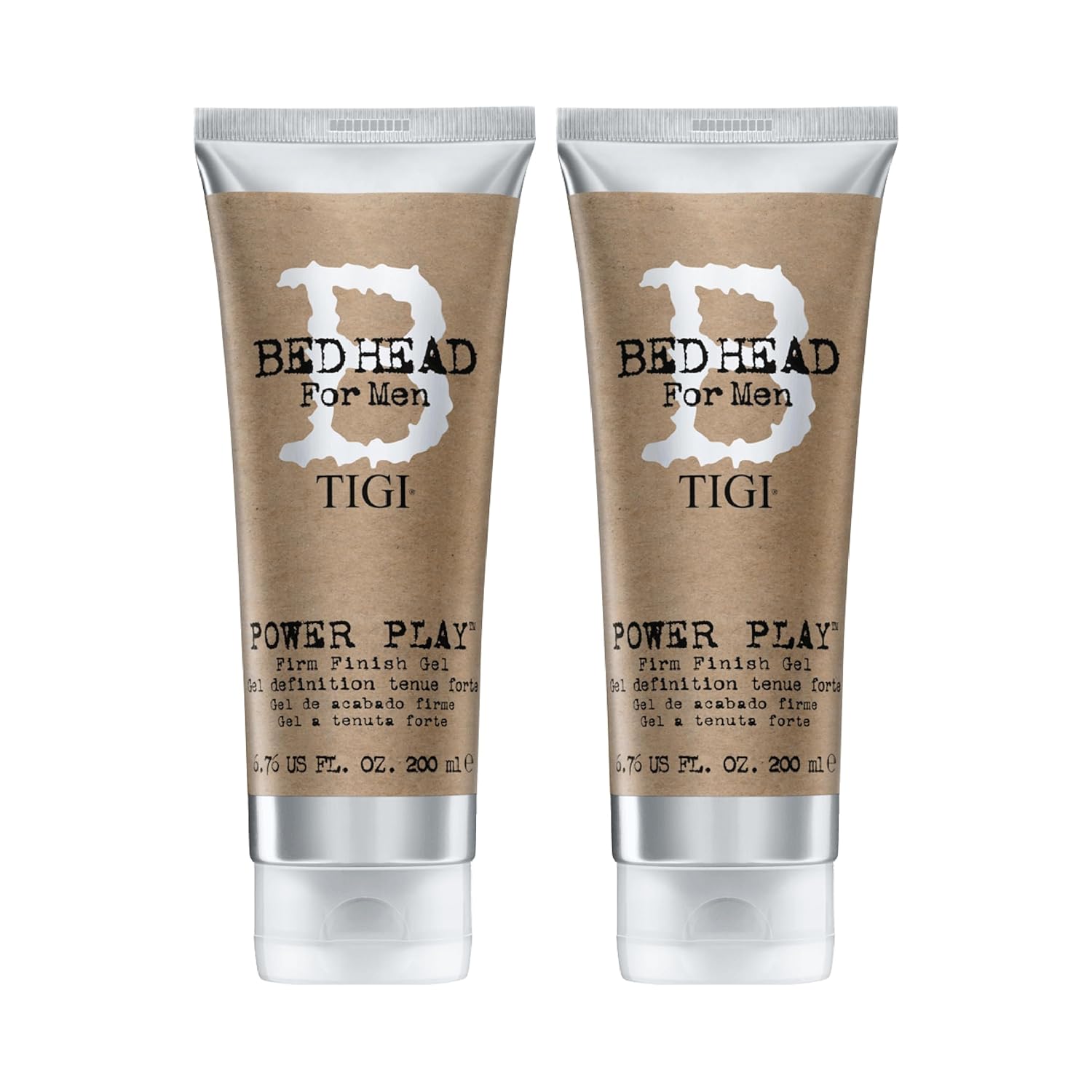 Bed Head for Men by TIGI Power Play Firm Finish Gel 6.76 Oz (Pack of 2)