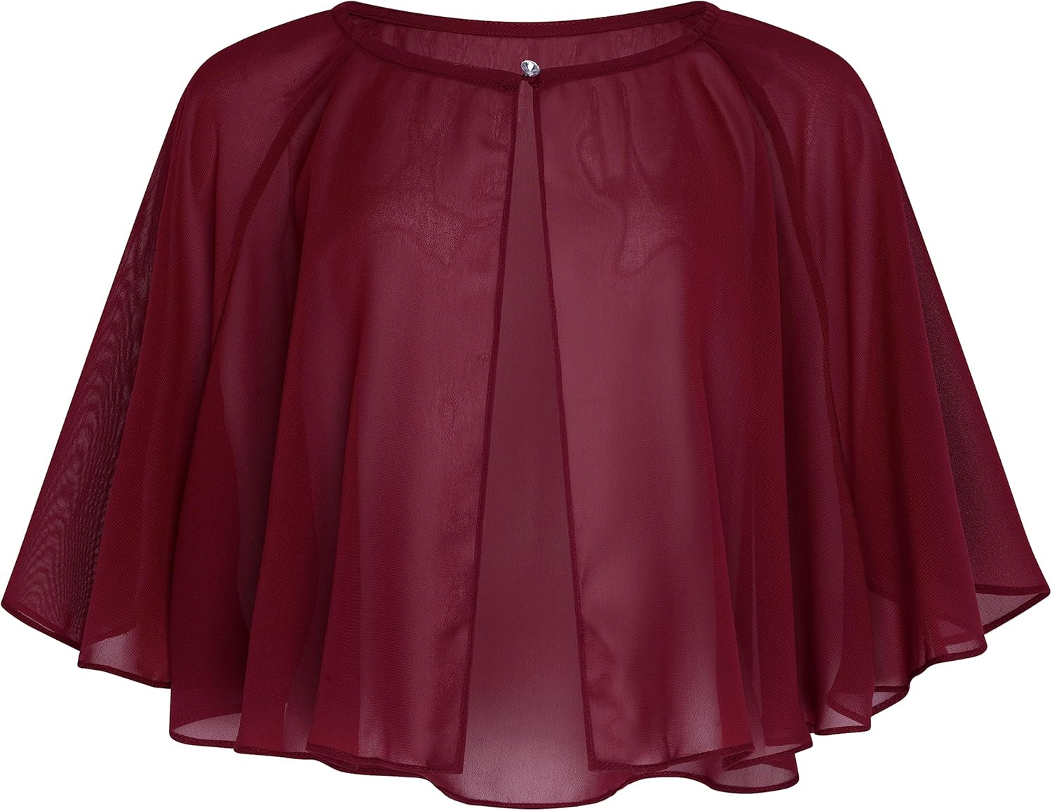 BOLEROSE Soft Wedding Wrap Evening Sheer Chiffon Cover Up Cape Shawl