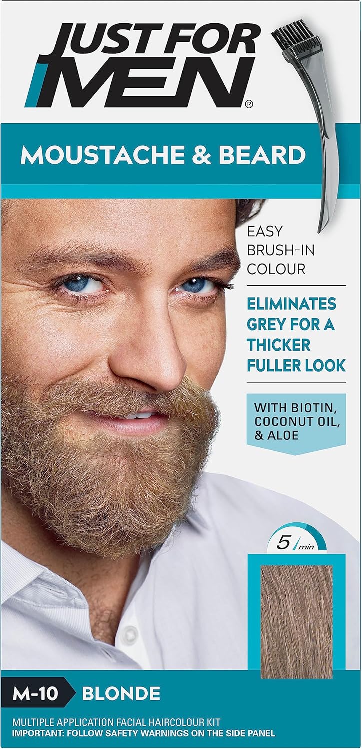 Just for men Moustache & Beard Sandy Blonde Dye , Eliminates Grey for a Thicker & Fuller Look ��M10