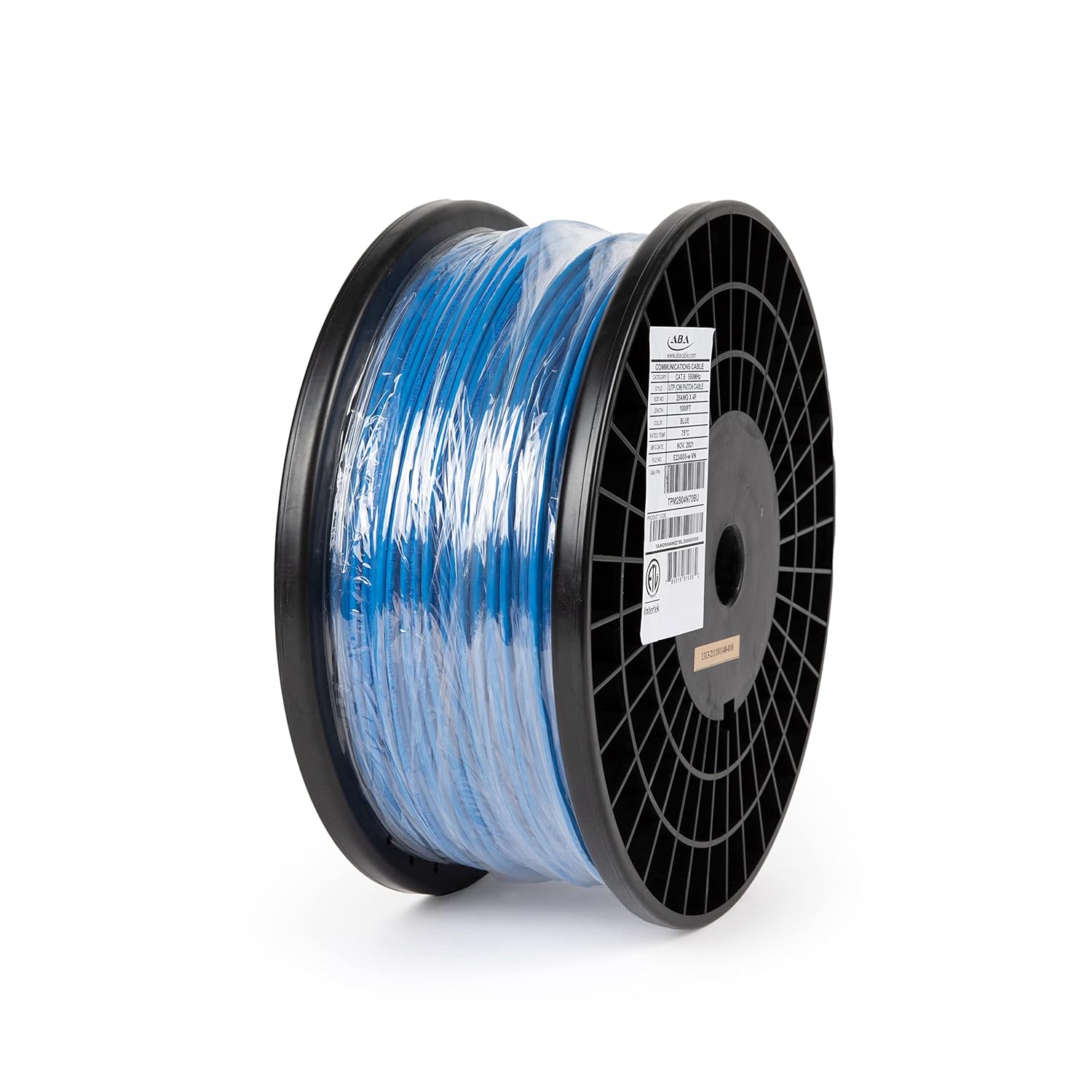 Elite Cat6 Stranded 28AWG (cm Rated) - Ultra Slim Ethernet, 1000ft, Unshielded Twisted Pair (UTP), Pure Stranded Copper, UL Listed, Ultra Flexible, Reel, Blue | Create Custom Patch Cables