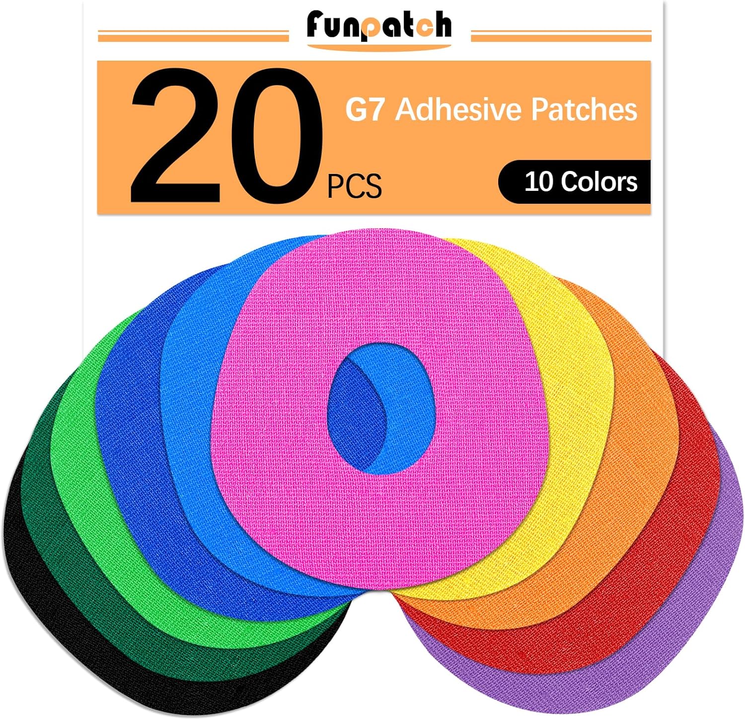 G7 Adhesive Patches Waterproof G7 & Stelo Overpatches Premium Stelo Overlay Patches Flexible CGM Tape Pre-Cut Back Paper Long Stay for 10-15 Days Hypoallergenic & Latex-Free, Multi-Colored