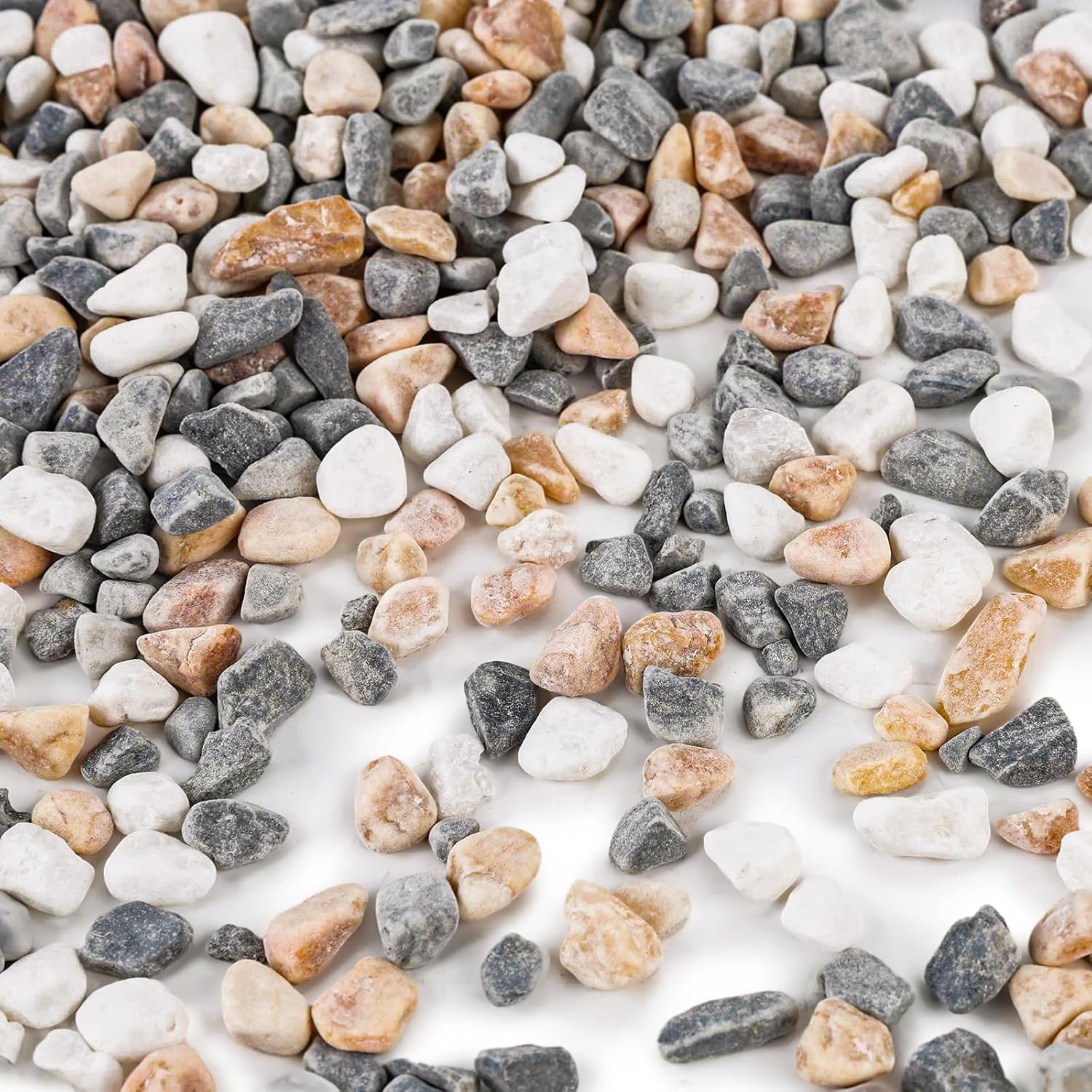 VGOODALL 900g Gravel Pebbles Mixed Colour, 2LB Natural Decorative Pebbles Succulents for Vases Plants Rocks Aquarium Gravel Top Dressing Outdoor Decorative Rocks