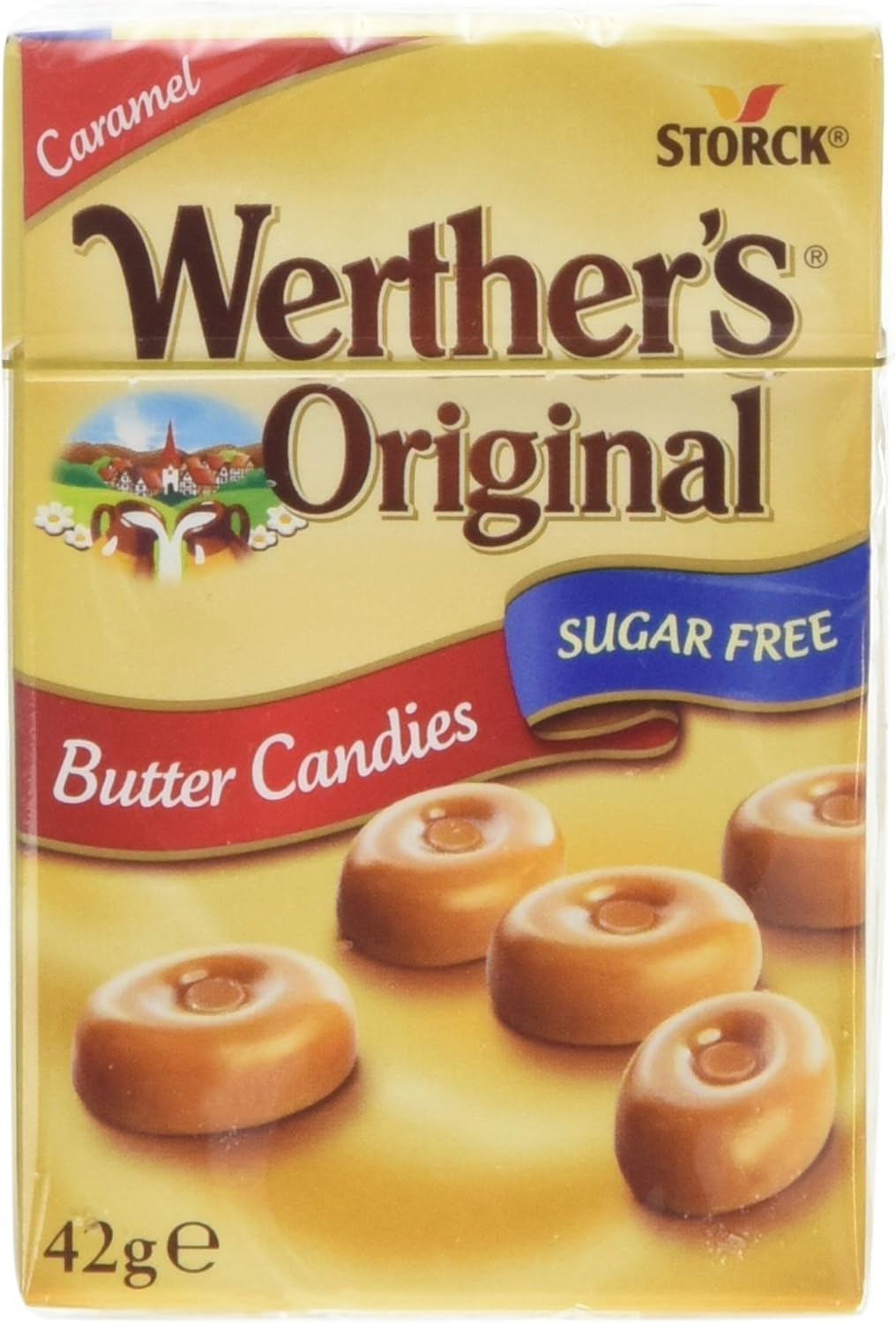 Werther's Original Sugar Free Caramel Butter Candies, 42g