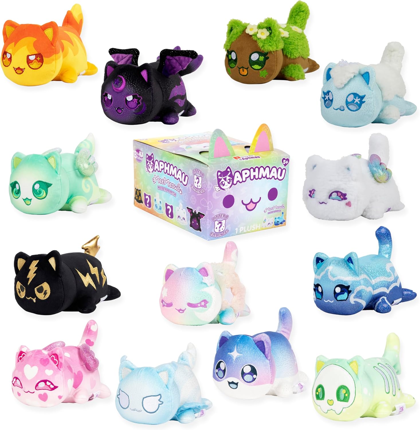 Aphmau 6” MeeMeow Mystery Plush – Series 8, YouTube Minecraft Gaming Channel, Blind Box, 1 of 13 Possible, Fun Elemental MeeMeows Inspired By Minecraft, Official Merch