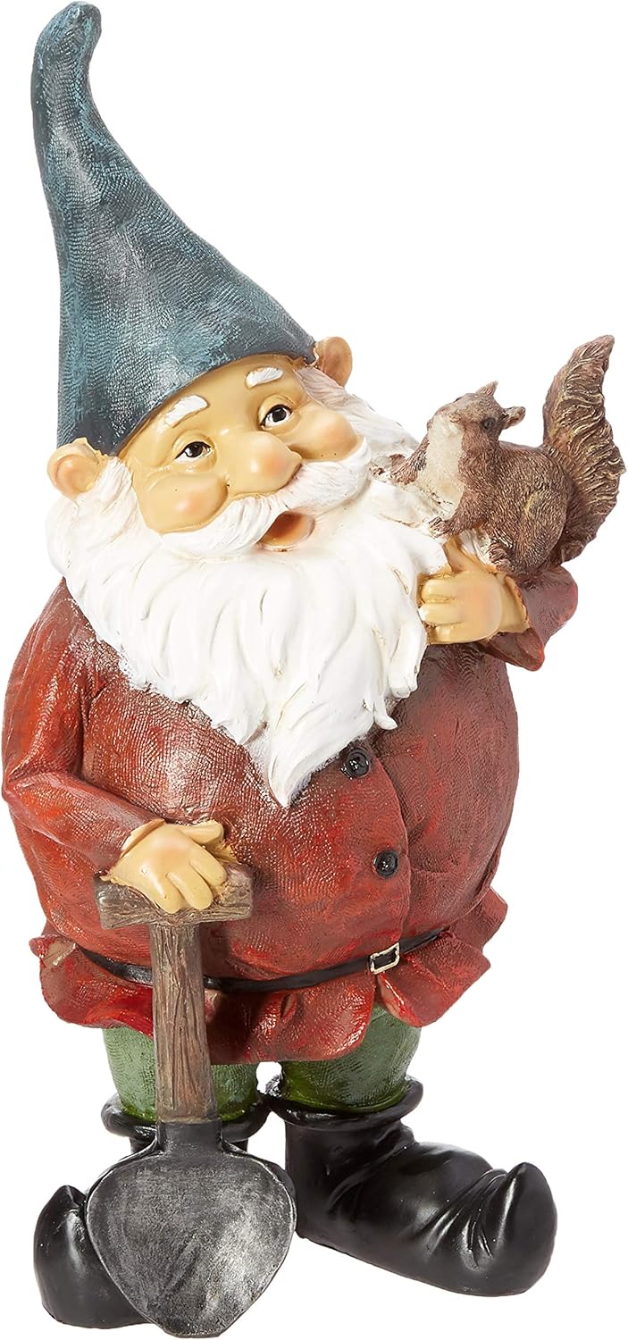 Design Toscano QM211241 Garden Gnome Statue - Digger the Gnome - Outdoor Garden Gnomes - Funny Lawn Gnome Statues - yellow