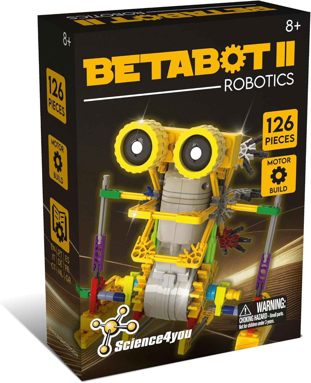 Science4you Betabot - Robot Building Kit for Kids, Build Your Own Walking Robot with this Construction Kit, Robotics Kit with 126 Pieces, Betabot New Version, Educational Toys for Kids 8 9 10 11+